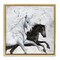Stupell Industries Wild Horses Racing Abstraction Framed Floater Canvas Wall Art